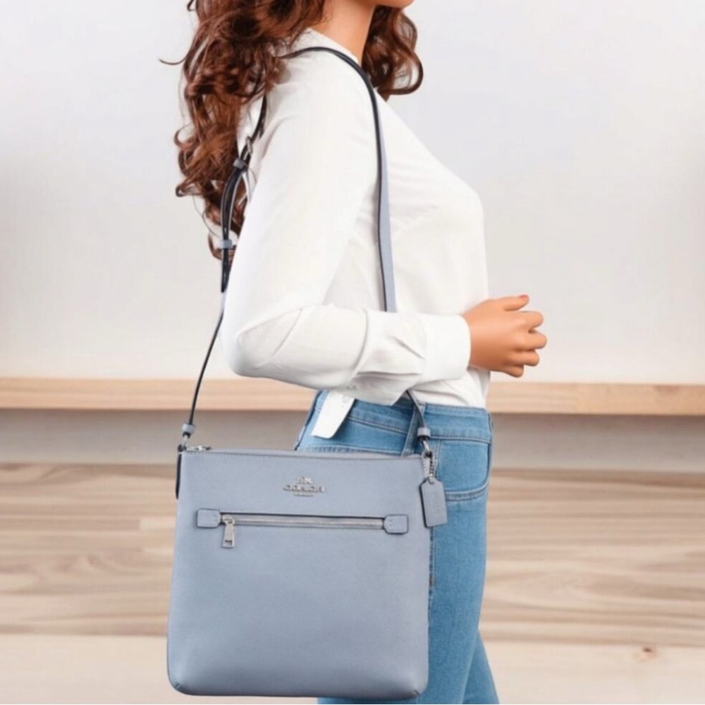 Coach C1556-Light blue Rowan File Crossbody Bag - Picture 3 of 4